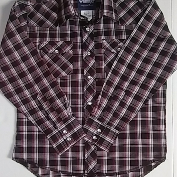 Wrangler Other - Wrangler Western Boy's Long Sleeve Shirt Sz M 7-8